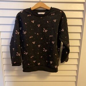 NWOT Marks and Spencer 5T black floral sweatshirt